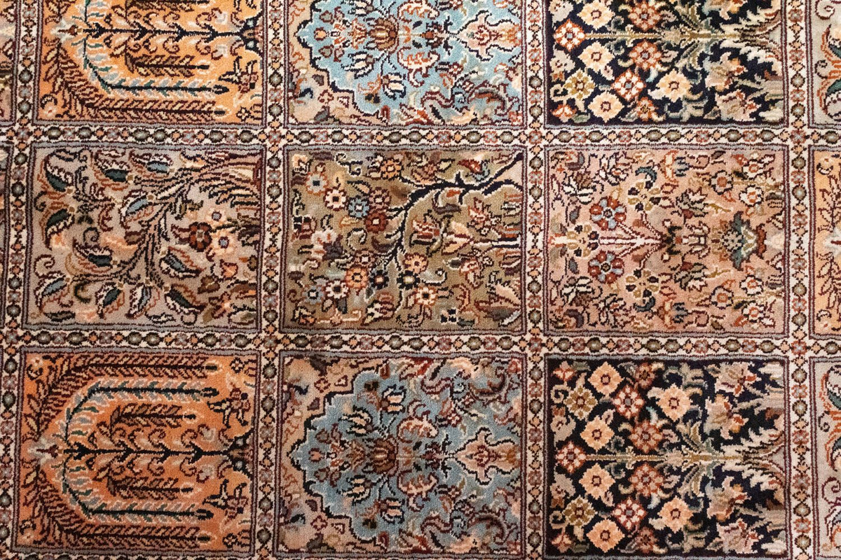 Silketæppe - Kashmir Silk - 135 x 78 cm - flerfarvet