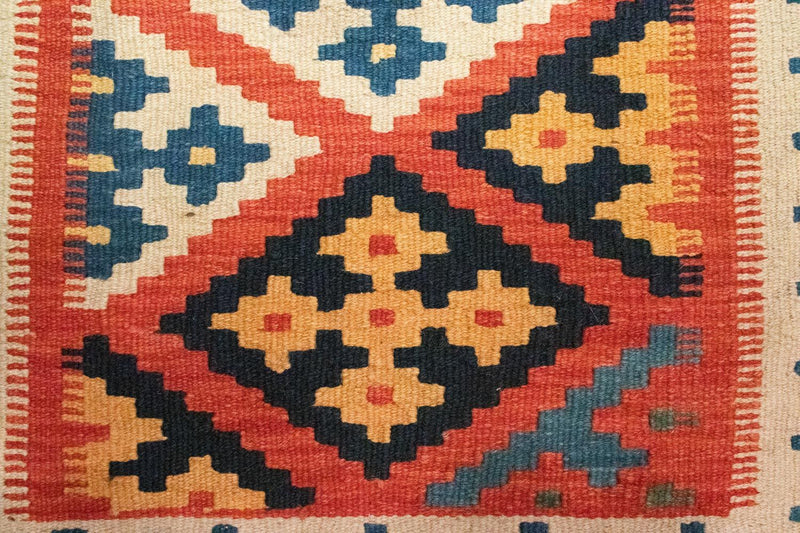 Kelim-tæppe - orientalsk - 95 x 64 cm - orange