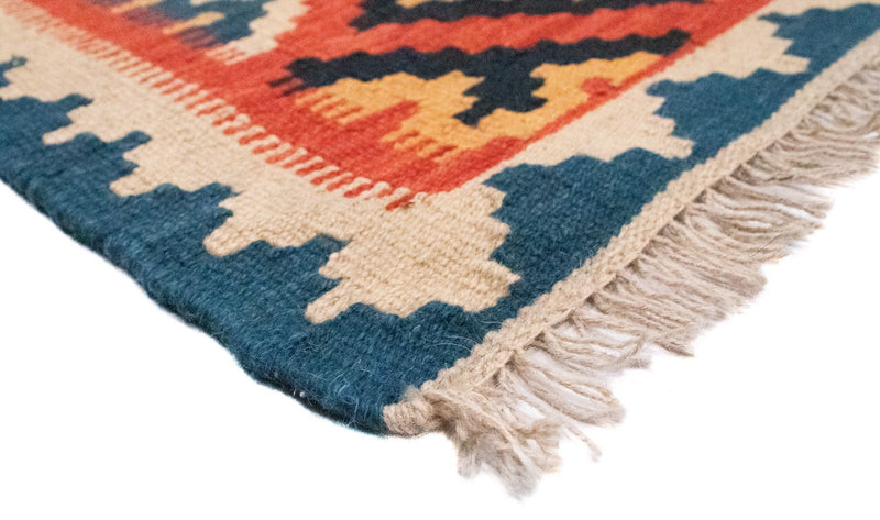 Kelim-tæppe - orientalsk - 95 x 64 cm - orange