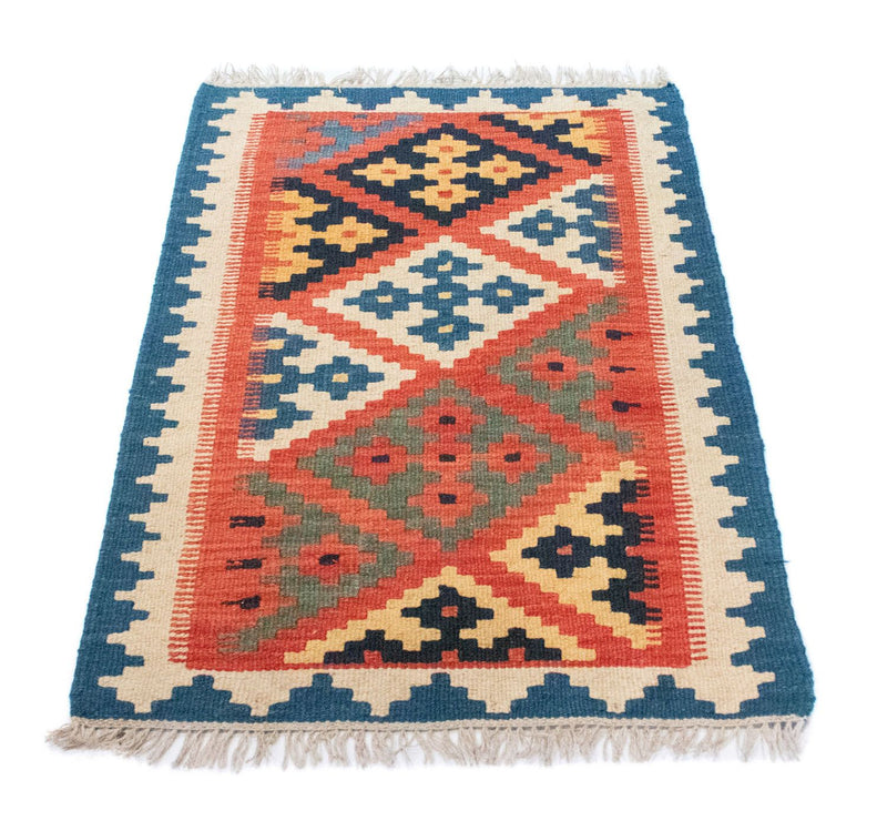 Kelim-tæppe - orientalsk - 95 x 64 cm - orange