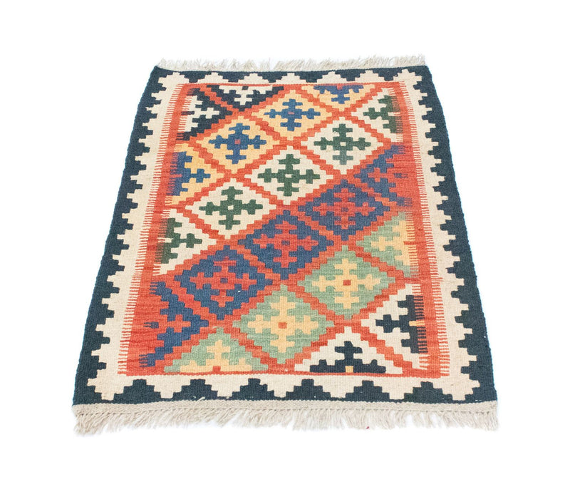 Kelim-tæppe - orientalsk - 92 x 65 cm - orange