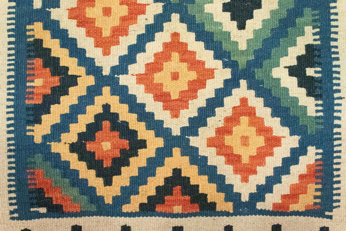 Kelim-tæppe - orientalsk - 90 x 60 cm - blå