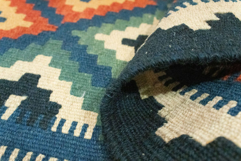 Kelim-tæppe - orientalsk - 90 x 60 cm - blå