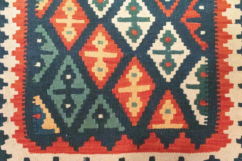 Kelim-tæppe - orientalsk - 95 x 70 cm - flerfarvet