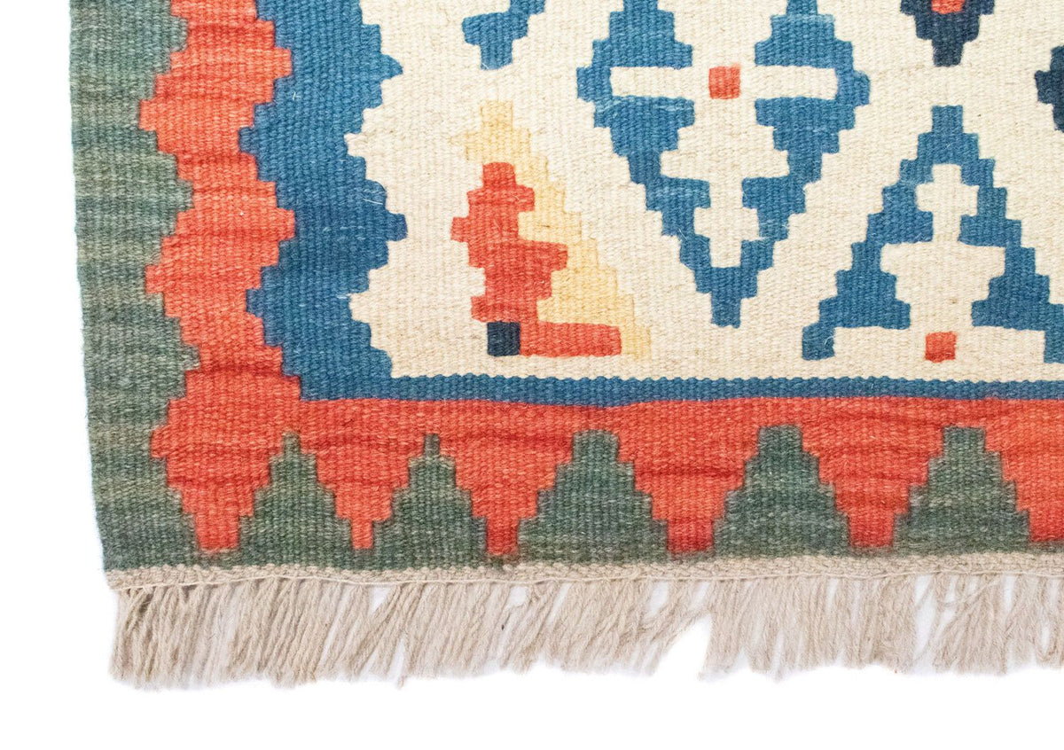 Kelim-tæppe - orientalsk - 90 x 65 cm - beige
