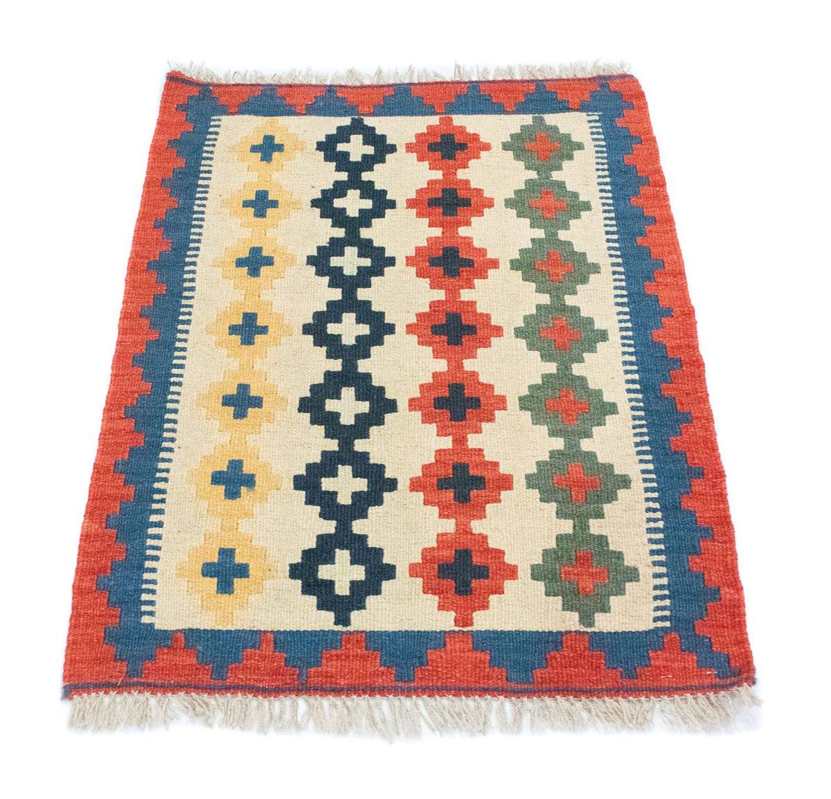 Kelim-tæppe - orientalsk - 86 x 62 cm - beige