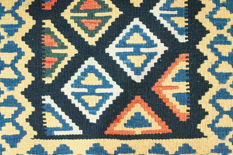 Kelim-tæppe - orientalsk - 90 x 60 cm - blå