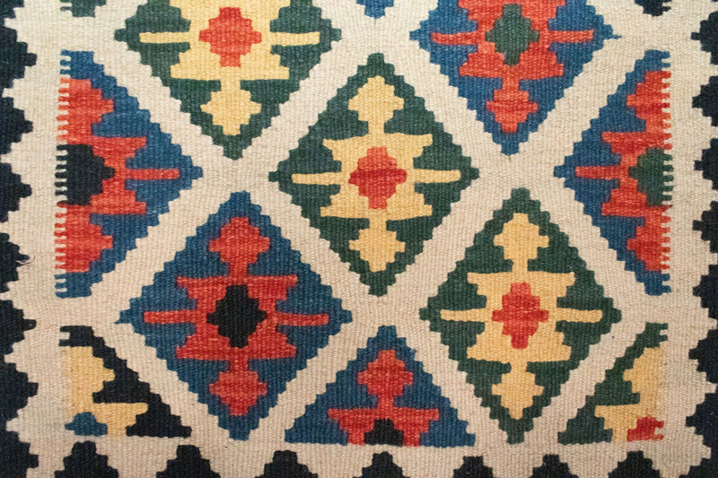 Kelim-tæppe - orientalsk - 88 x 63 cm - beige