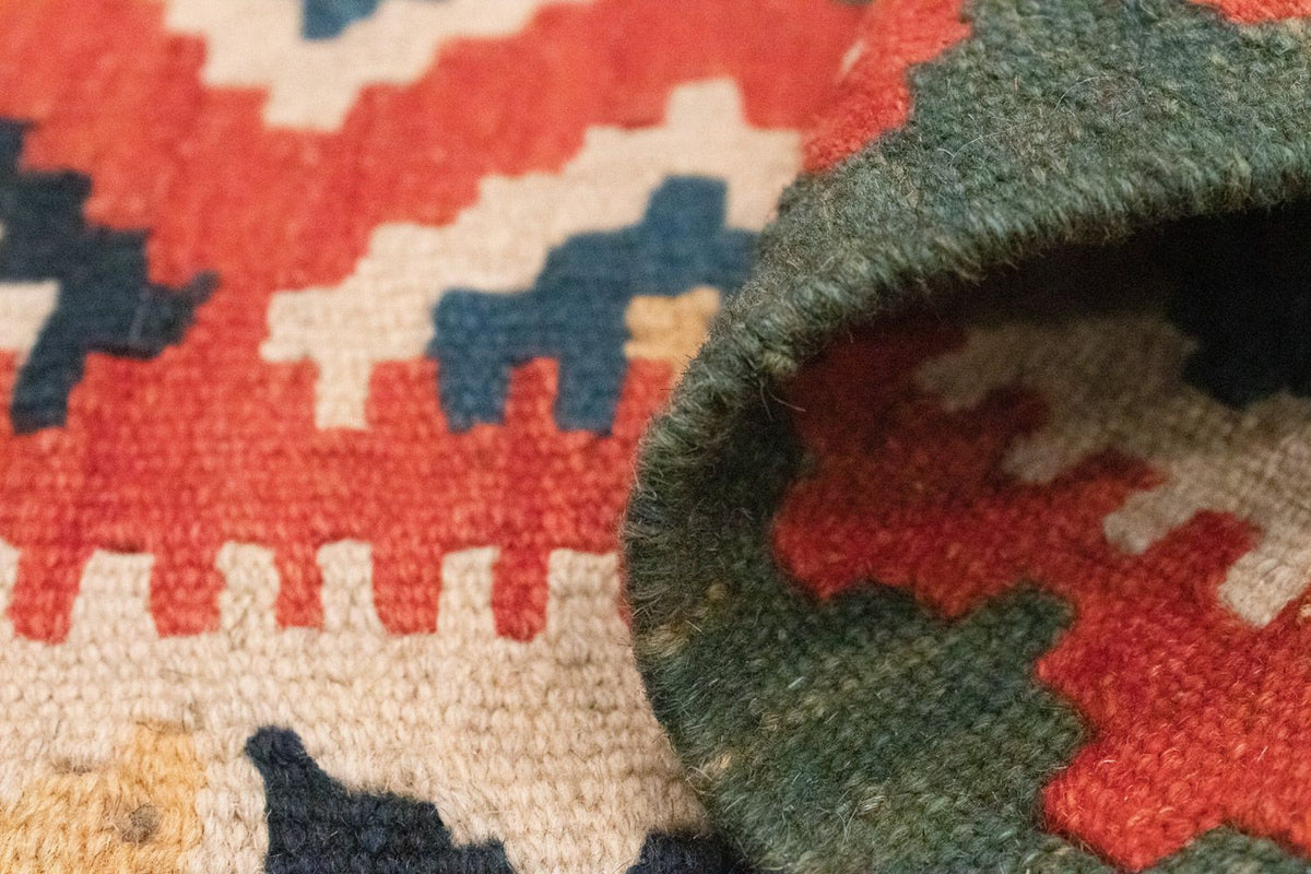 Kelim-tæppe - orientalsk - 95 x 65 cm - orange