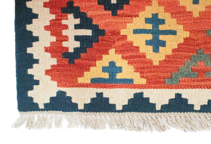 Kelim-tæppe - orientalsk - 98 x 64 cm - flerfarvet