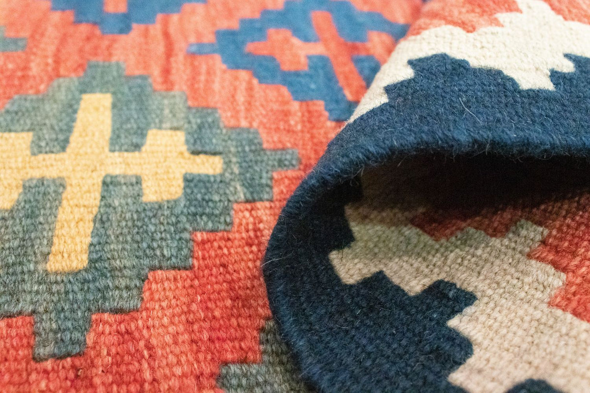 Kelim-tæppe - orientalsk - 98 x 64 cm - flerfarvet