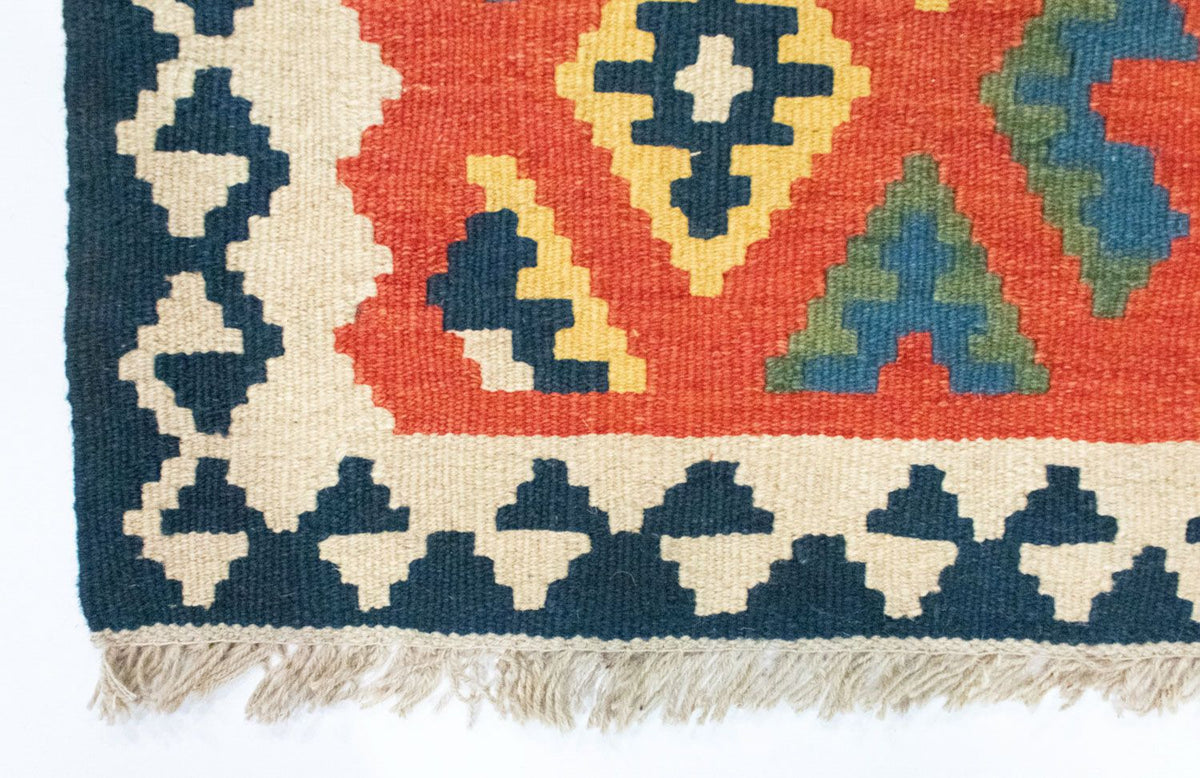 Kelim-tæppe - orientalsk - 91 x 61 cm - orange