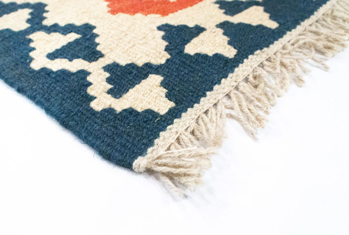 Kelim-tæppe - orientalsk - 91 x 61 cm - orange