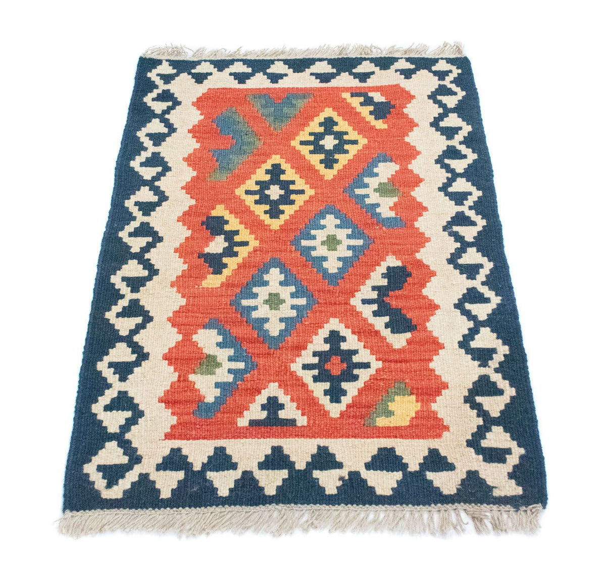 Kelim-tæppe - orientalsk - 91 x 61 cm - orange
