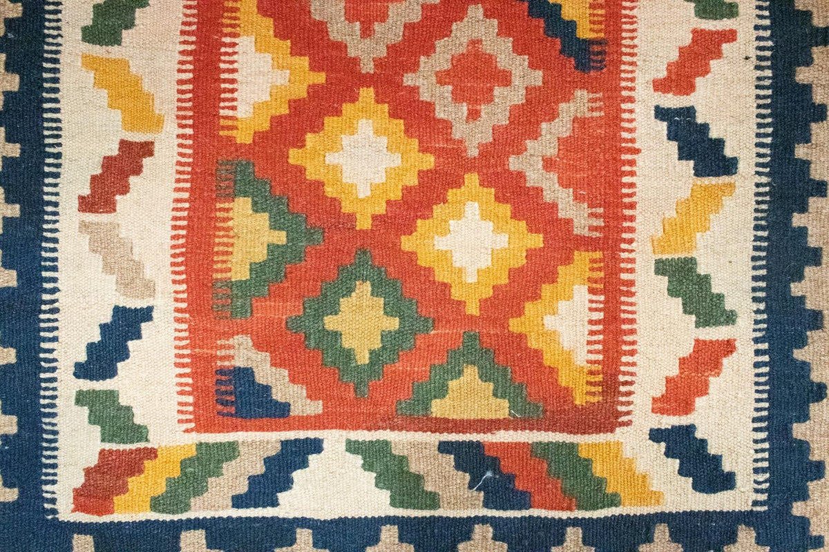 Kelim-tæppe - orientalsk - 91 x 66 cm - orange