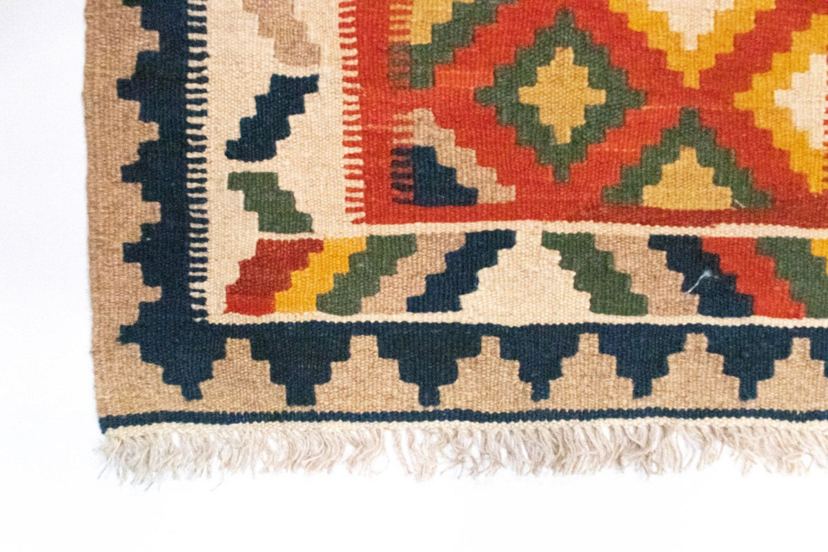 Kelim-tæppe - orientalsk - 91 x 66 cm - orange