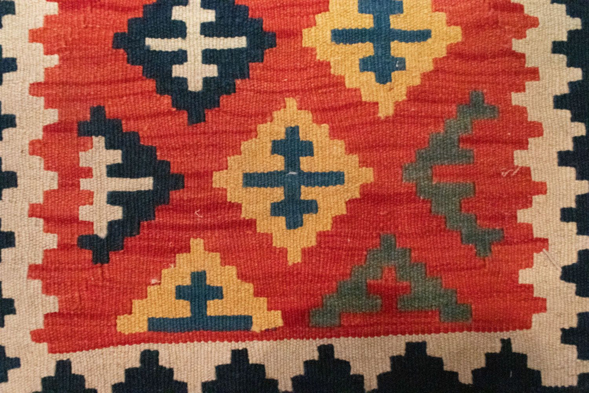 Kelim-tæppe - orientalsk - 93 x 62 cm - orange