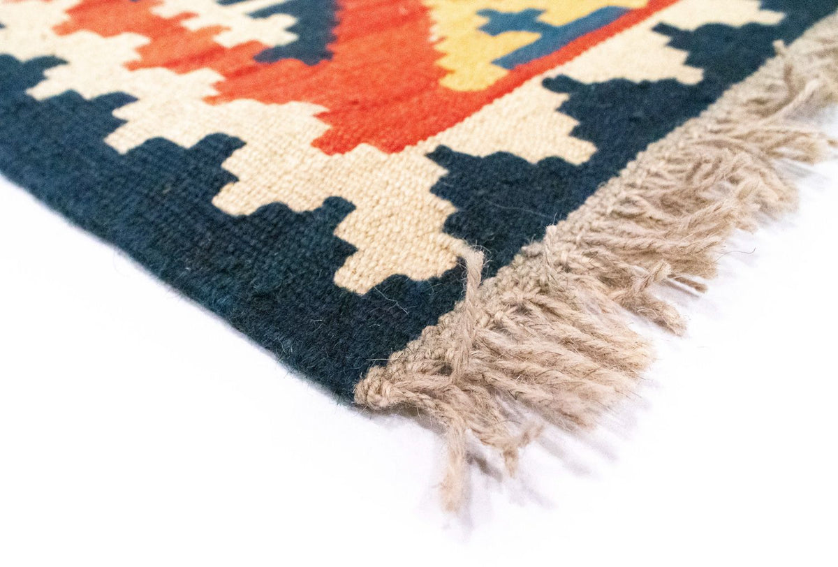 Kelim-tæppe - orientalsk - 93 x 62 cm - orange