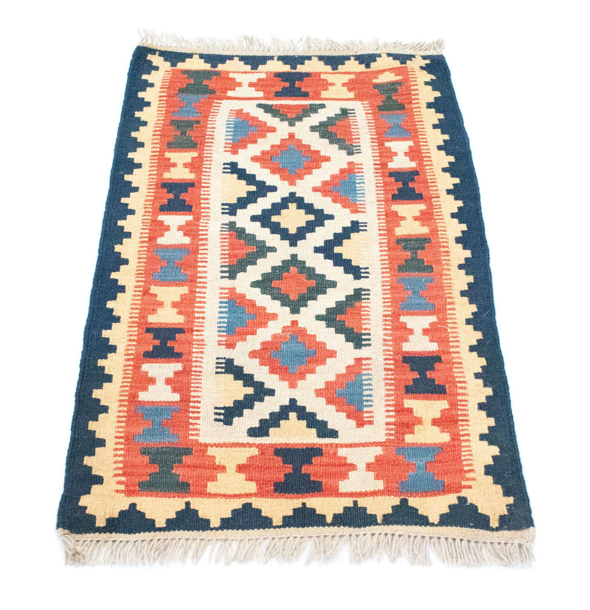 Kelim-tæppe - orientalsk - 101 x 63 cm - orange