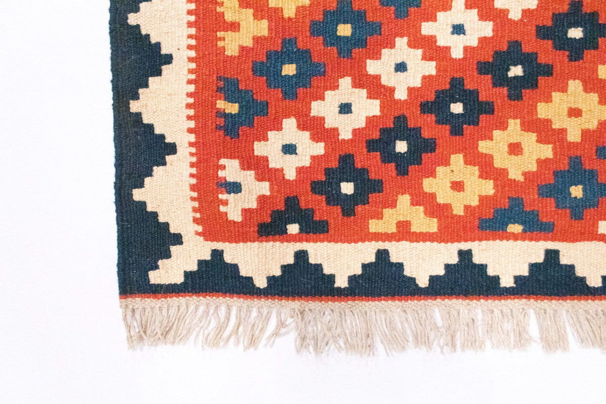 Kelim-tæppe - orientalsk - 98 x 65 cm - orange