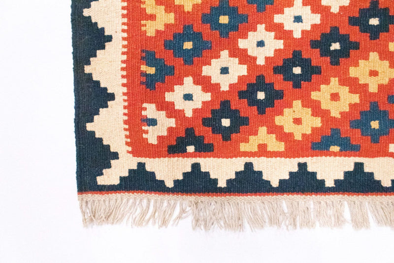 Kelim-tæppe - orientalsk - 98 x 65 cm - orange