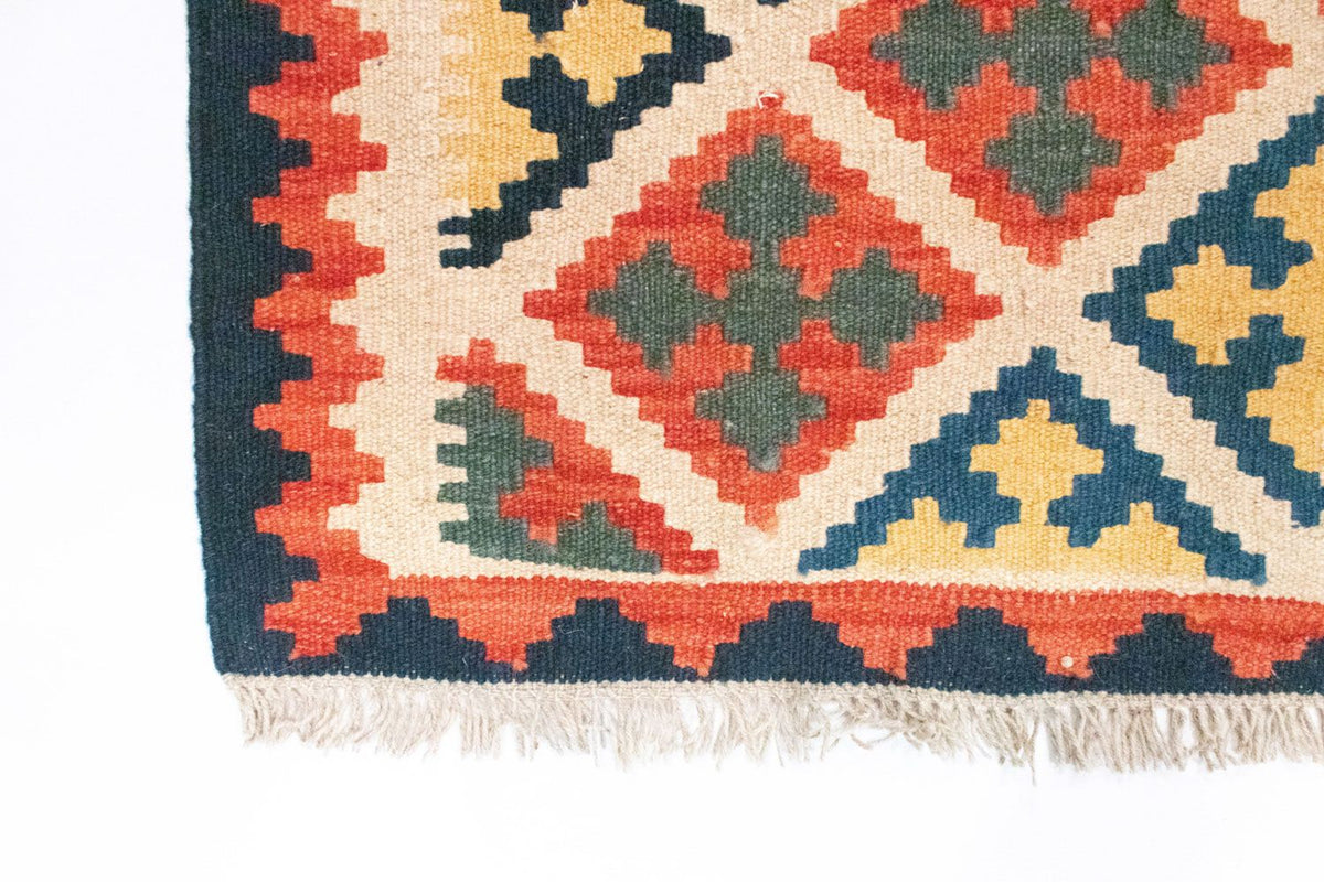 Kelim-tæppe - orientalsk - 95 x 65 cm - orange