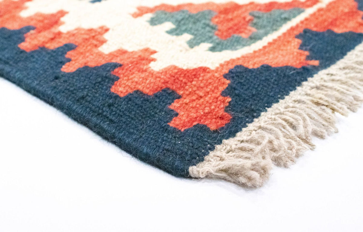 Kelim-tæppe - orientalsk - 95 x 65 cm - orange
