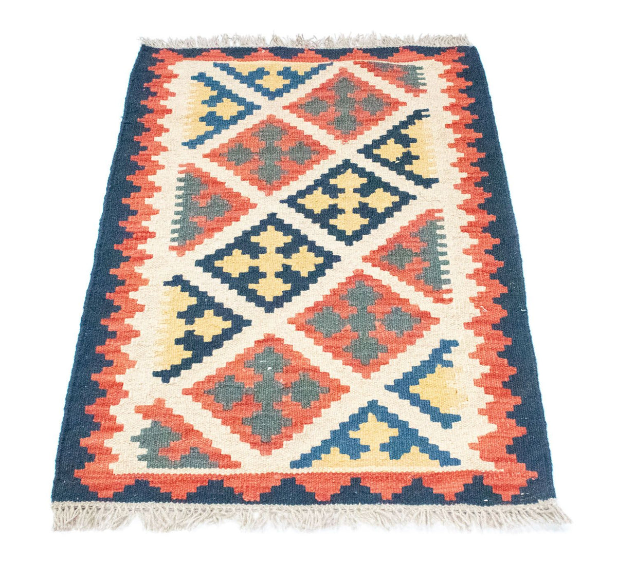 Kelim-tæppe - orientalsk - 95 x 65 cm - orange