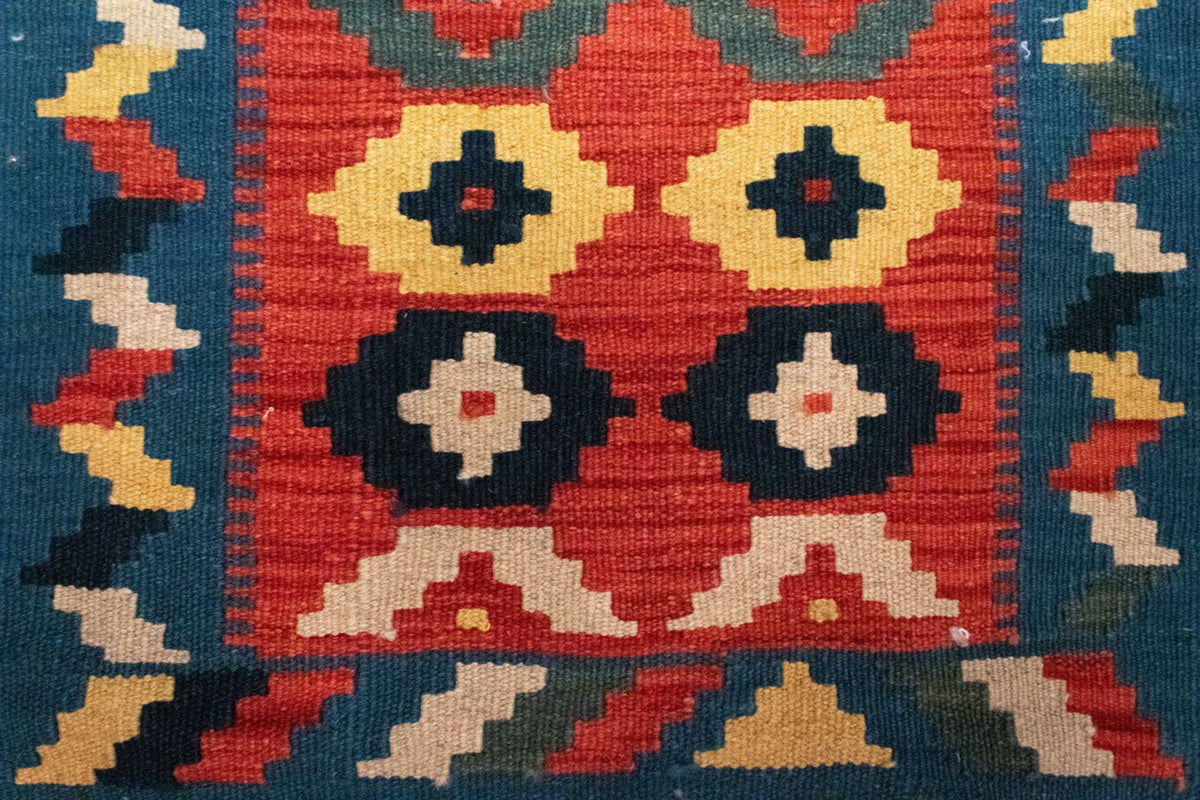 Kelim-tæppe - orientalsk - 87 x 62 cm - orange