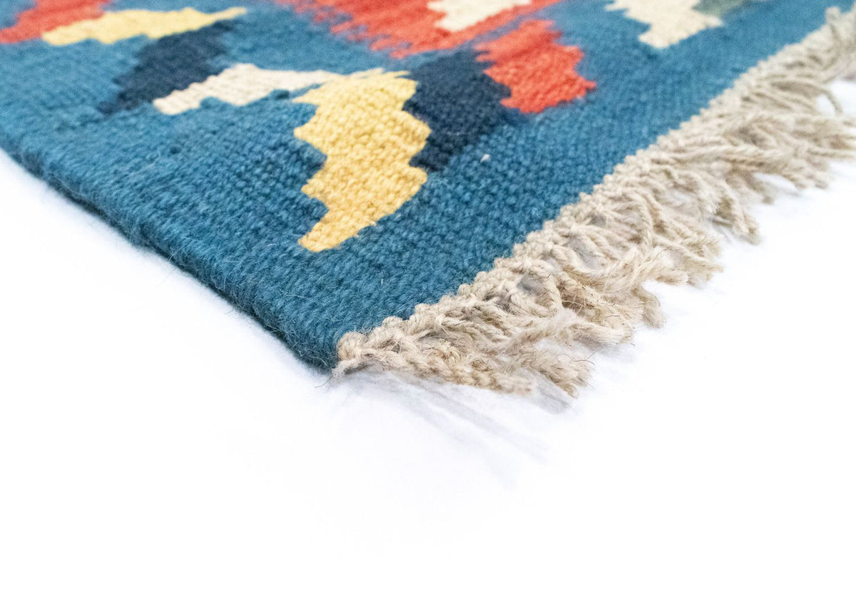 Kelim-tæppe - orientalsk - 87 x 62 cm - orange