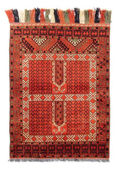 Afghansk tæppe 118x174cm - Orientalsk tæppe - rust
