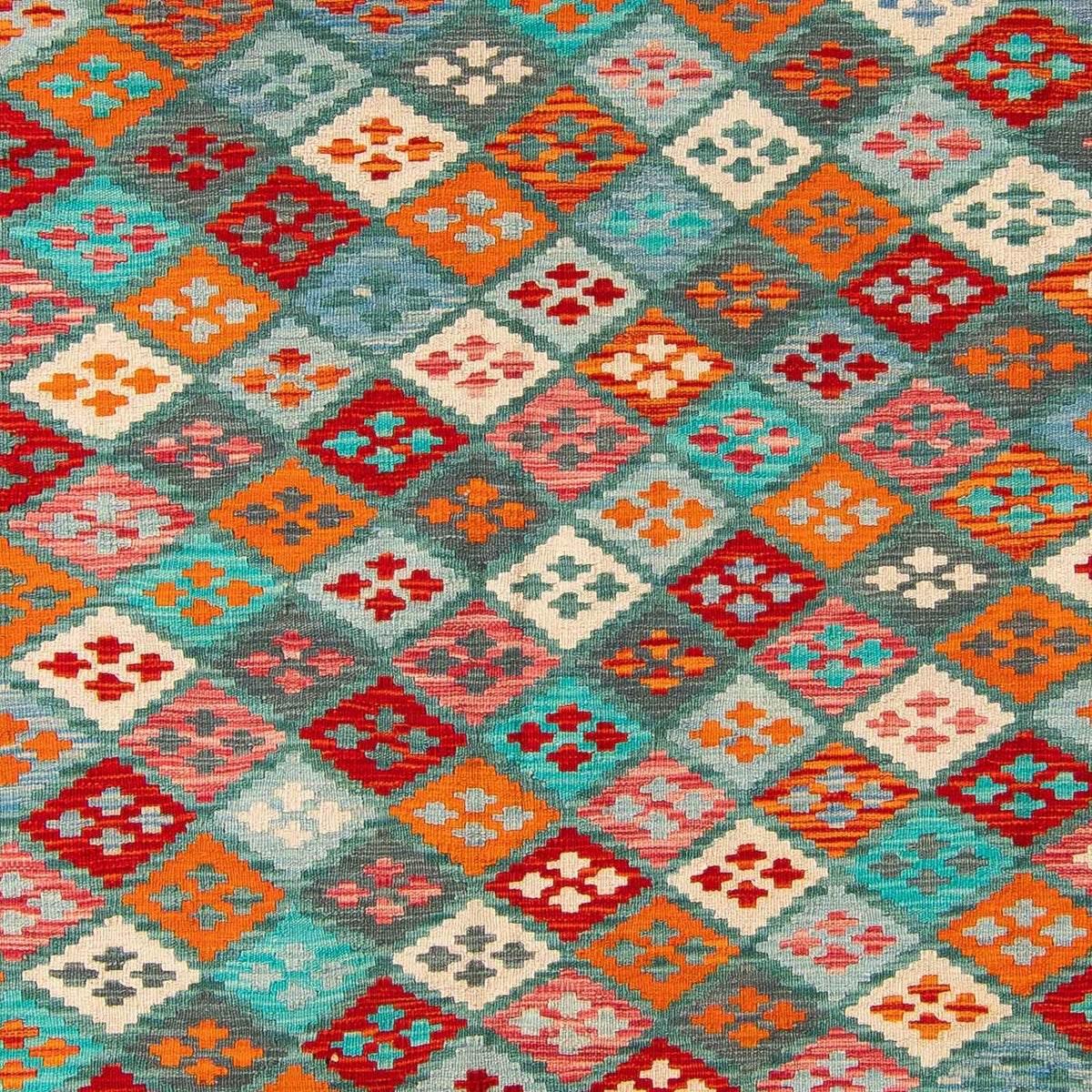 Kelim Carpet - Splash - 305 x 202 cm - flerfarvet