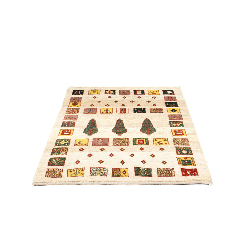 Gabbeh Tæppe - Loribaft Persisk - 150 x 106 cm - beige