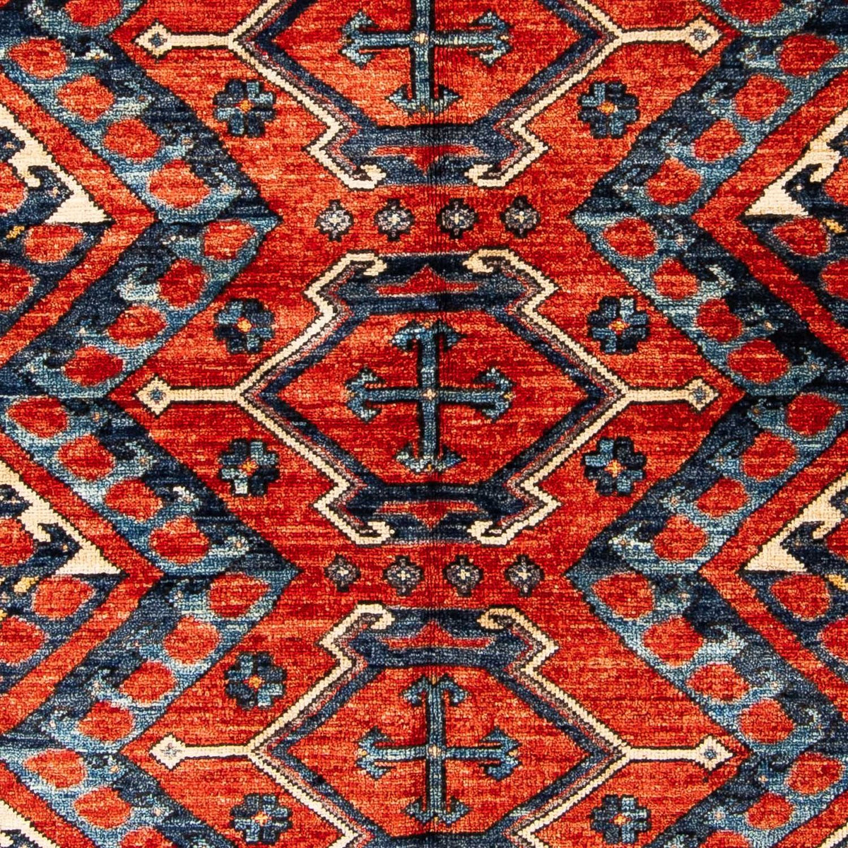 Afghansk tæppe - 182 x 118 cm - flerfarvet