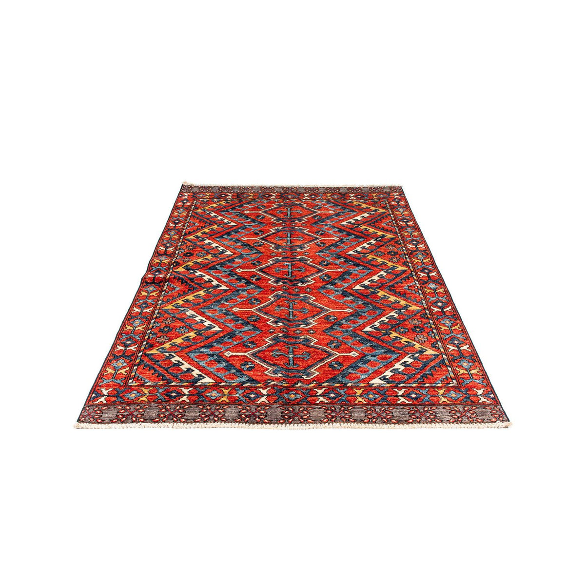 Afghansk tæppe - 182 x 118 cm - flerfarvet