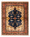 Afghansk tæppe - 200 x 152 cm - mørkeblå