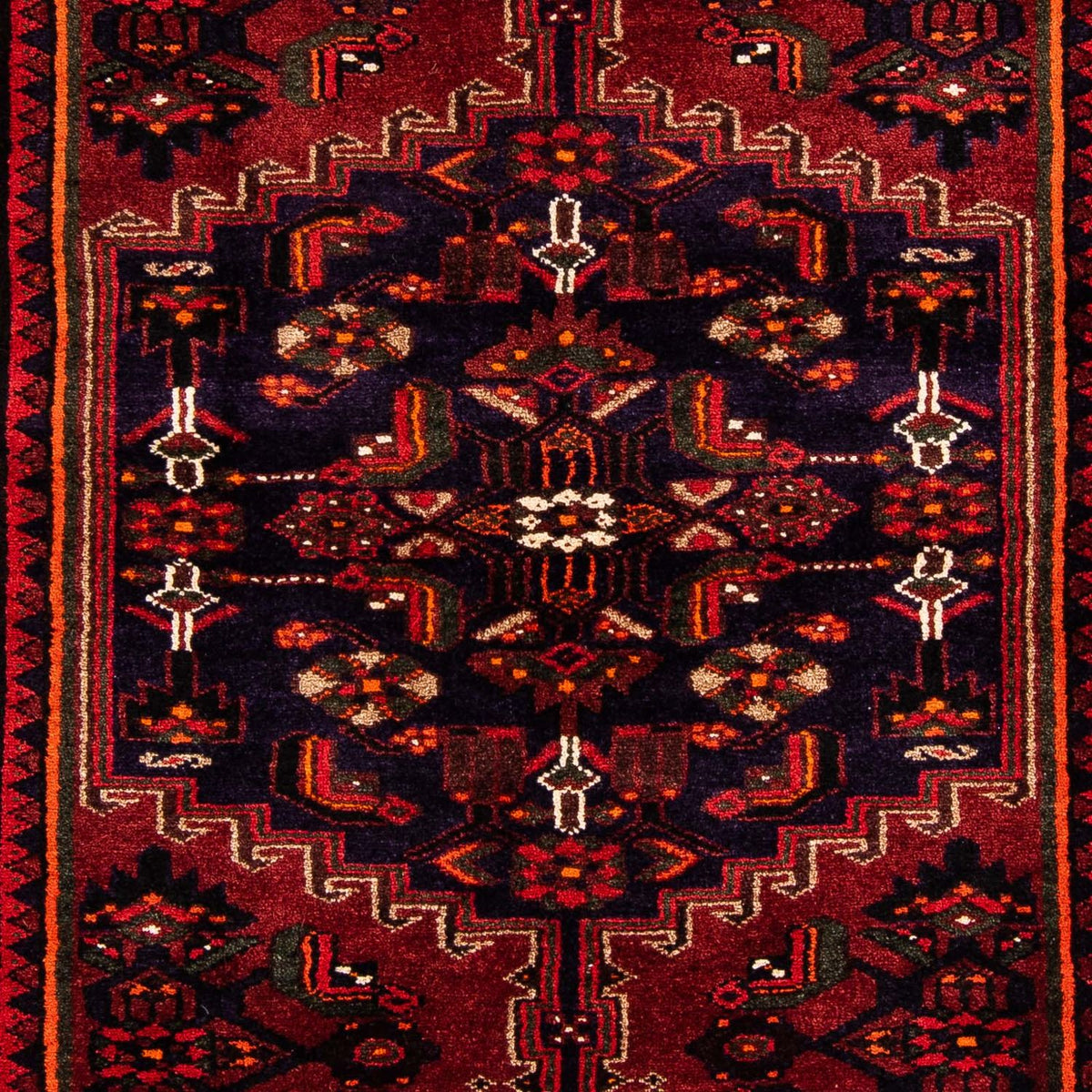 Persisk tæppe - Nomadisk - 226 x 146 cm - mørkerød
