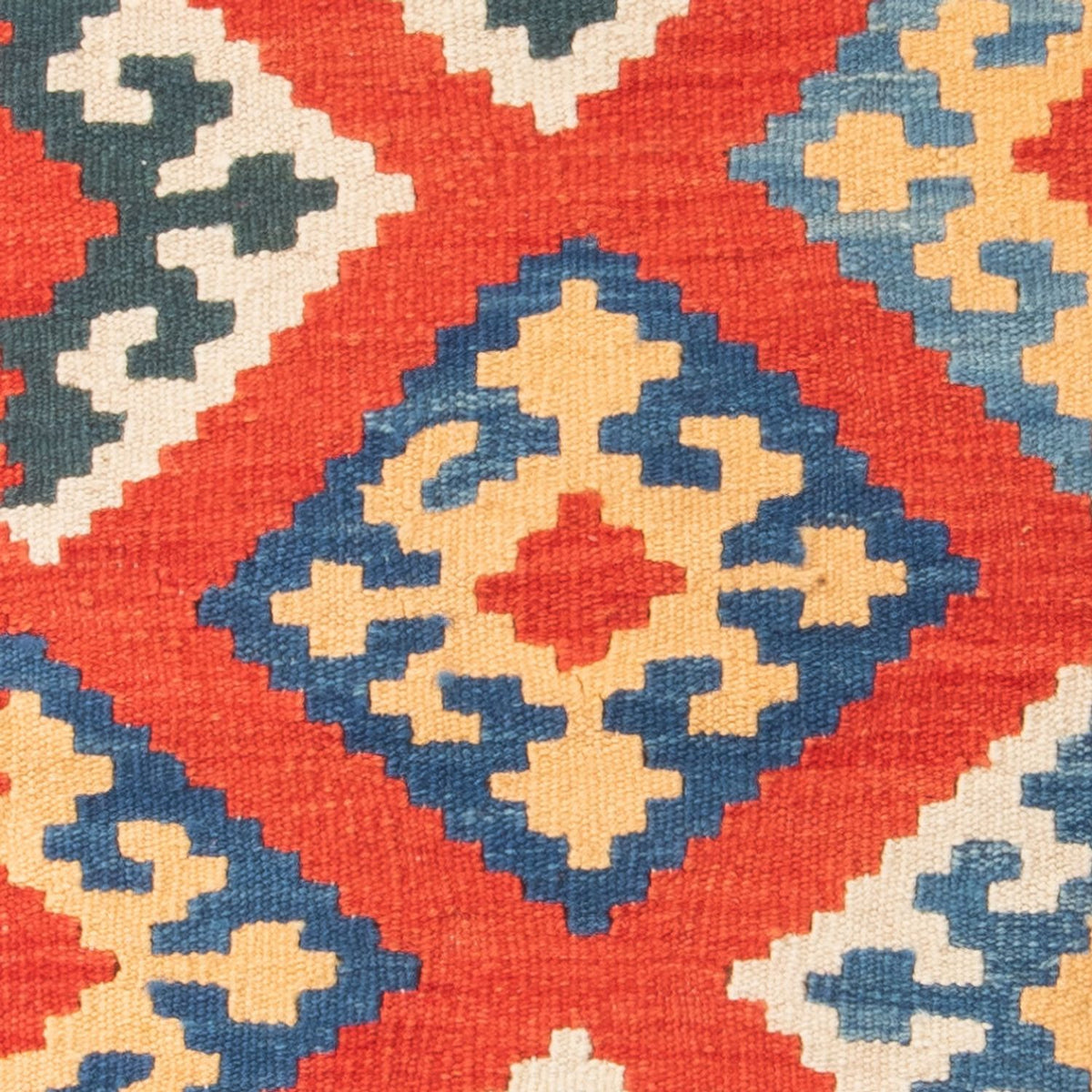 Løber Kelim-tæppe - orientalsk - 207 x 62 cm - mørkerød