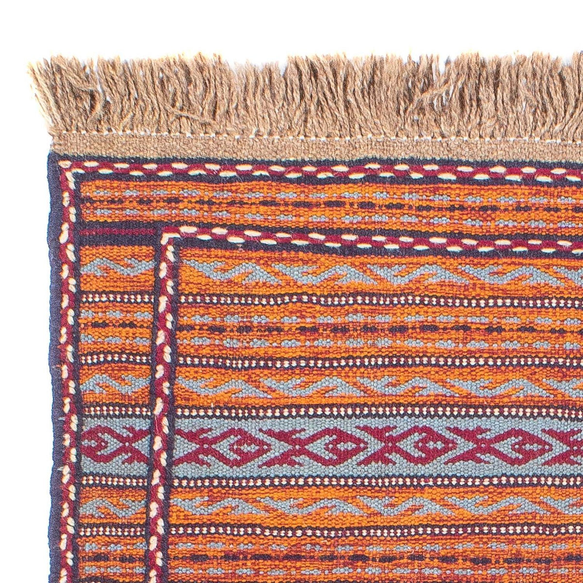 Kelim-tæppe - orientalsk - 123 x 80 cm - flerfarvet