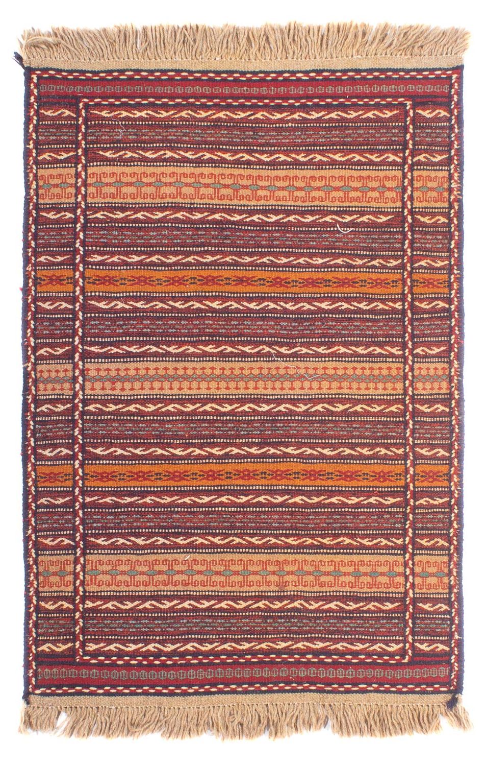 Kelim-tæppe - orientalsk - 122 x 78 cm - flerfarvet