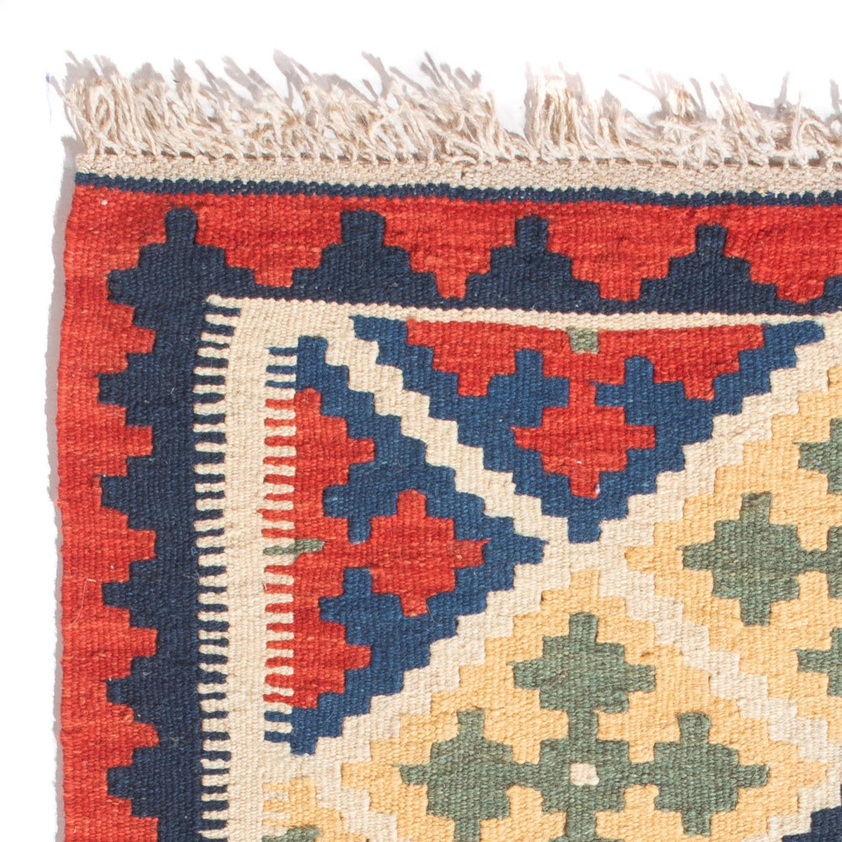 Kelim-tæppe - orientalsk - 93 x 63 cm - flerfarvet