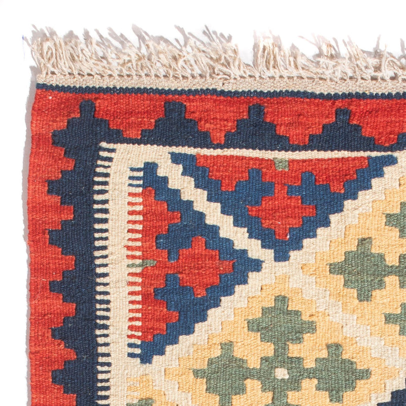 Kelim-tæppe - orientalsk - 93 x 63 cm - flerfarvet