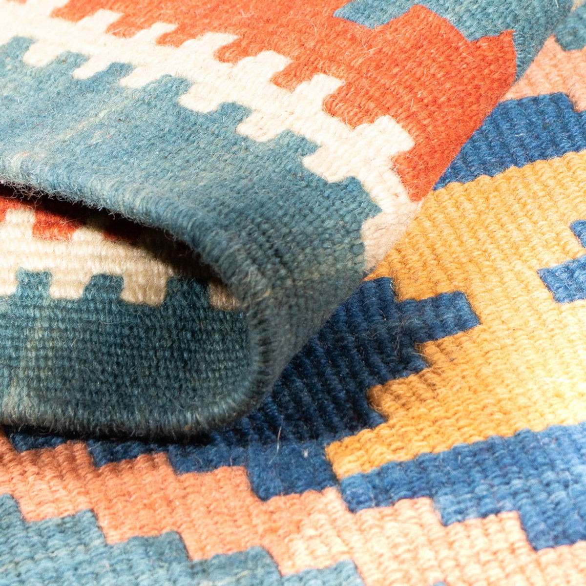 Kelim-tæppe - orientalsk - 96 x 63 cm - flerfarvet