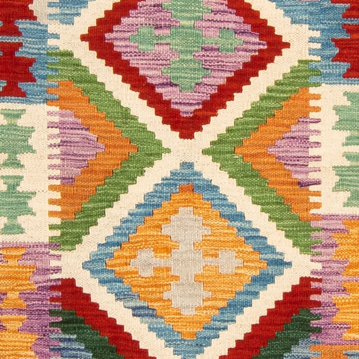 Løber Kelim Carpet - Splash - 292 x 80 cm - flerfarvet