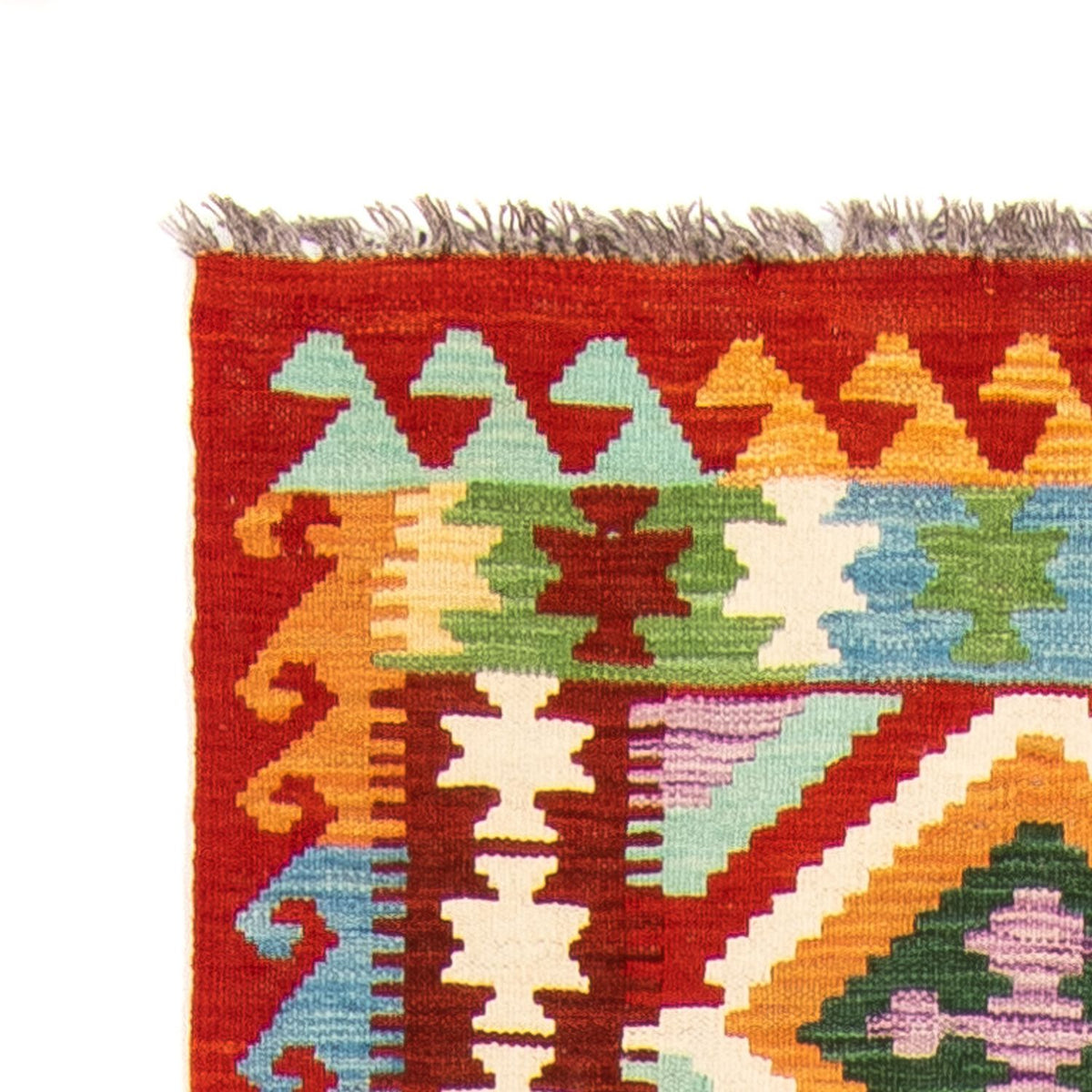 Løber Kelim Carpet - Splash - 292 x 80 cm - flerfarvet