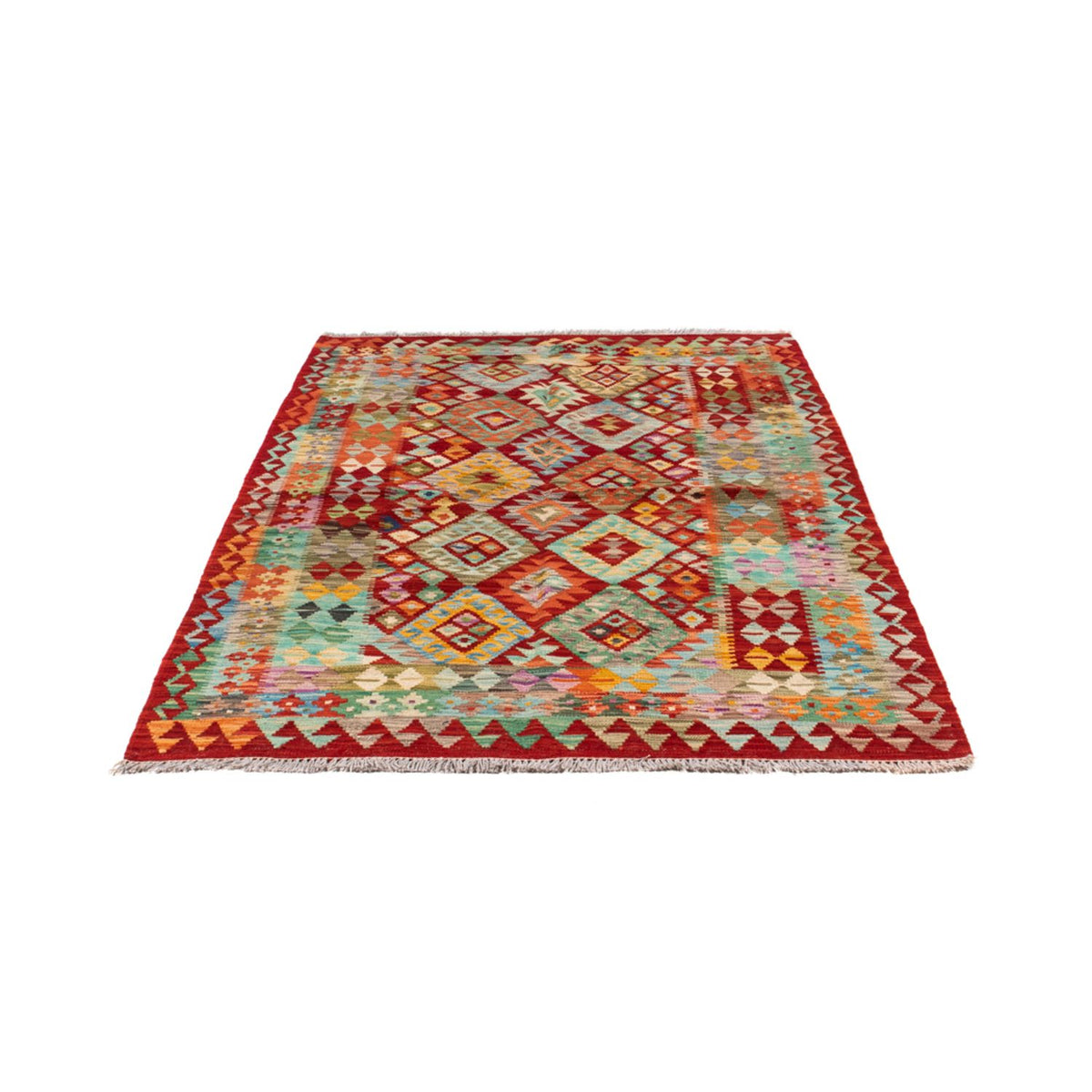 Kelim Carpet - Splash - 183 x 134 cm - flerfarvet