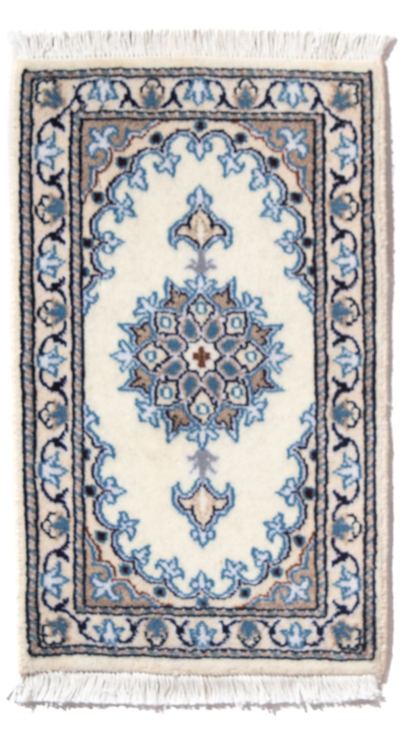 Persisk tæppe - Nain - 60 x 40 cm - creme
