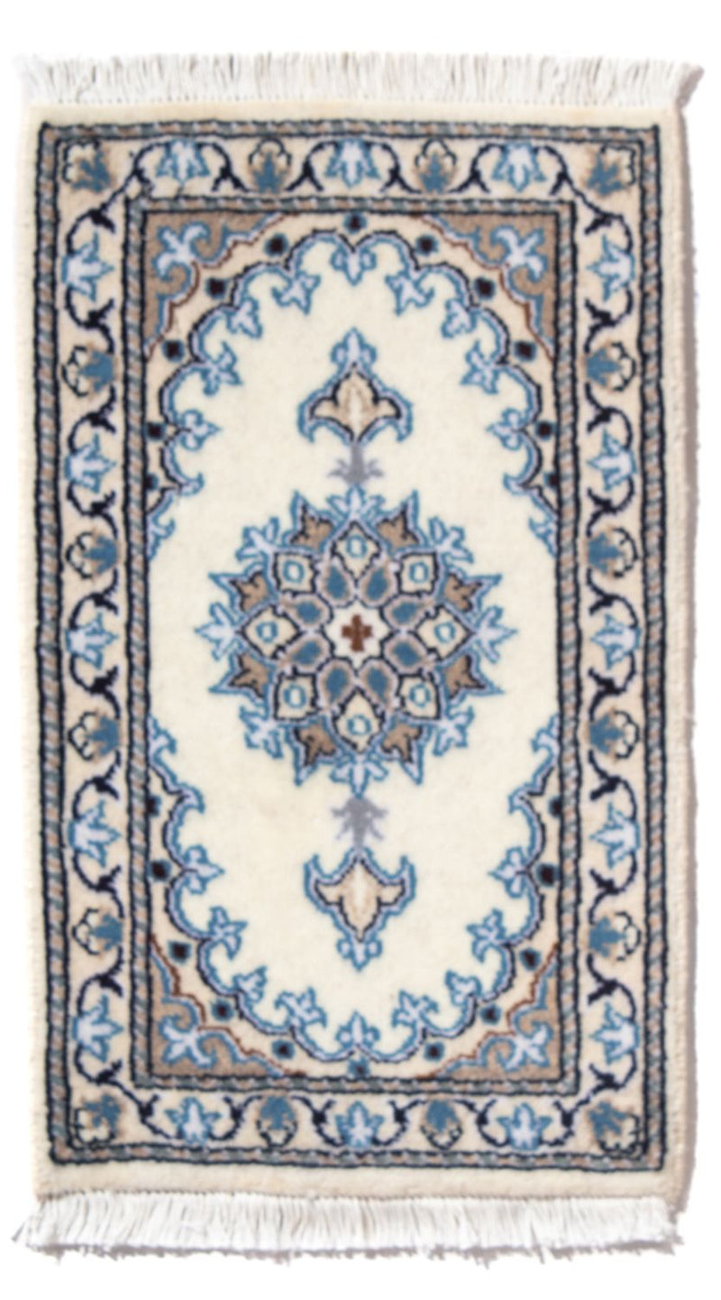 Persisk tæppe - Nain - 60 x 40 cm - creme