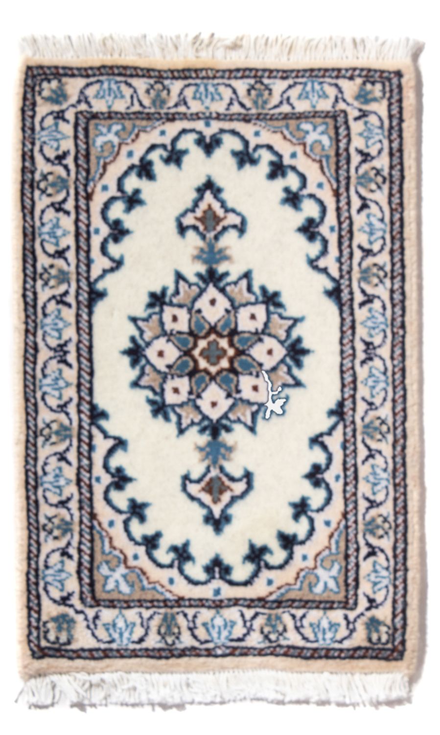 Persisk tæppe - Nain - 60 x 40 cm - creme