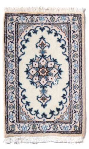 Persisk tæppe - Nain - 60 x 40 cm - creme